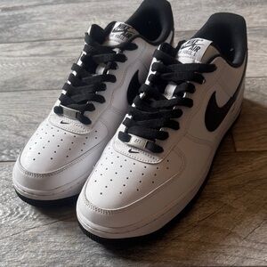 Nike Air Force 1 Men's Black and White Sneakers
